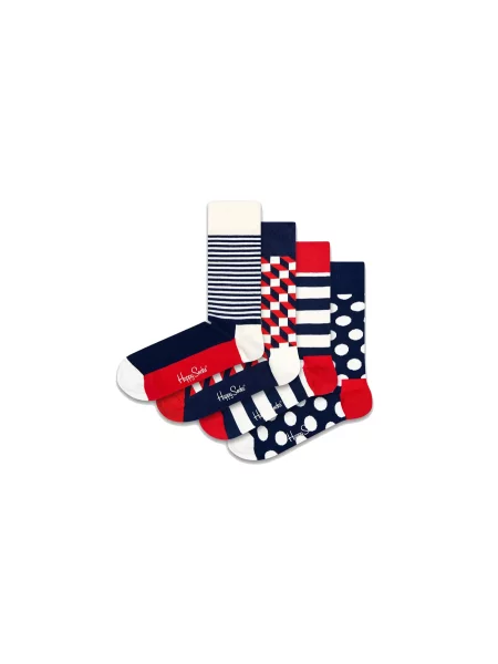 Happy Socks Ponožky námořnická modř / červená / bílá modré
