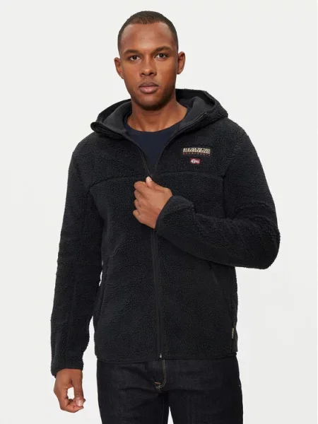 Fleece φλις φούτερ Napapijri μαύρο