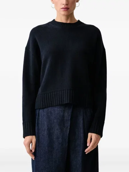 Sweter Barbour z okrągłym dekoltem niebieski