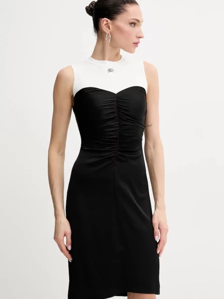 Karl Lagerfeld rochie mini mulata negru