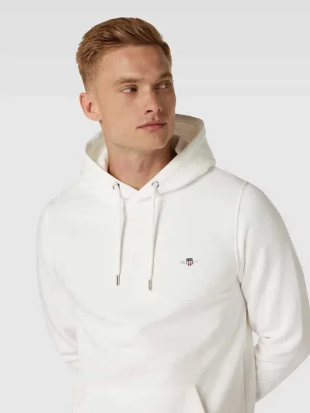 Bluza z kapturem Gant z kapturem biała