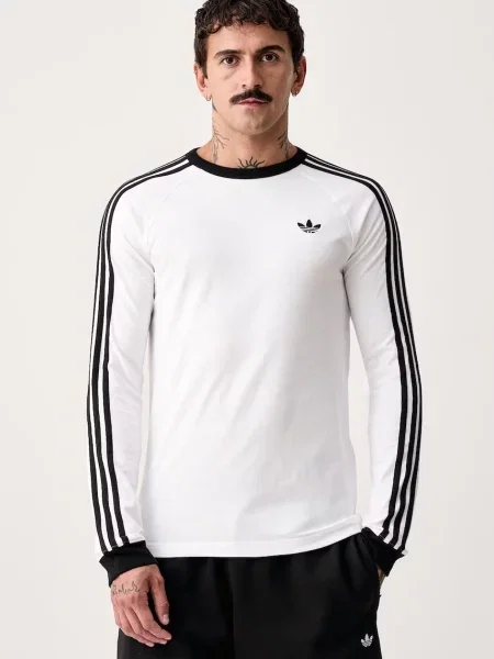 Тениска с дълъг ръкав Adidas Originals бяло