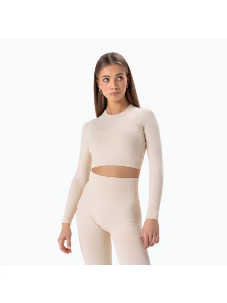 Блуза Carpatree с дълъг ръкав бежово