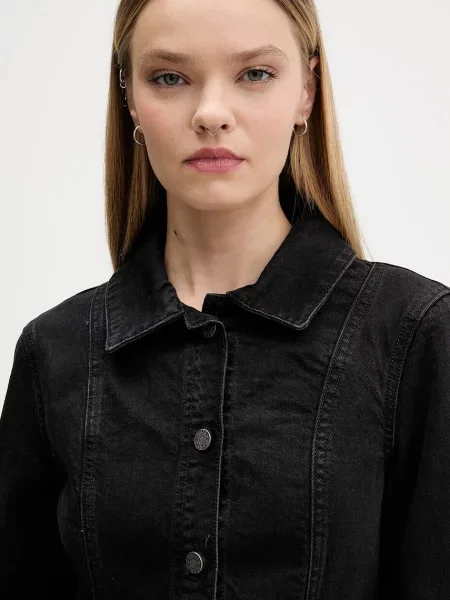 Мини джинсовое платье Guess Jeans клеш черное