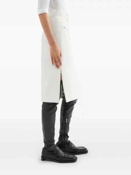 Džínsová sukňa Jil Sander biela