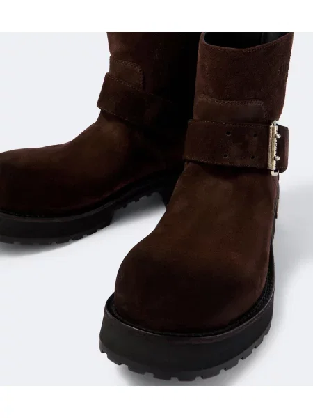 Botine Balenciaga din piele de căprioară maro