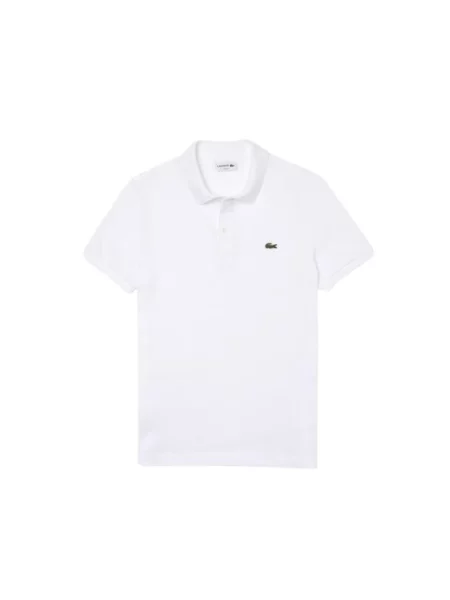 Koszulka polo o kroju slim fit z czystej bawełny Lacoste biała