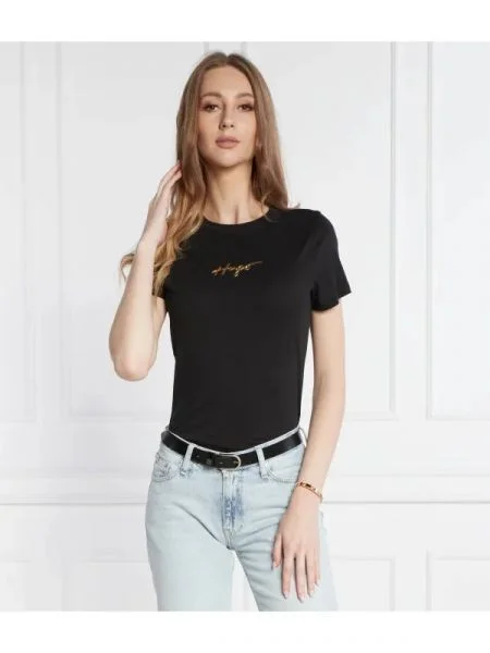 HUGO Tricou Classic negru
