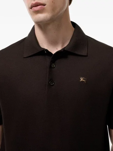 Tricou polo Burberry maro