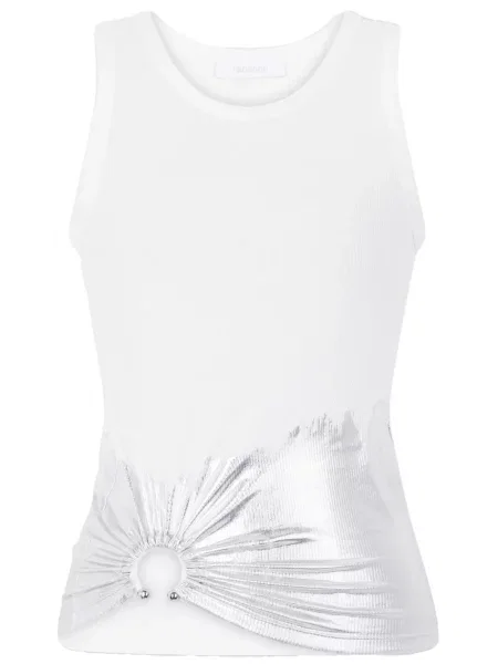 Podkoszulka Rabanne prążkowana biała