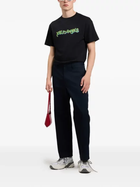 Tricou Palm Angels cu autograf negru