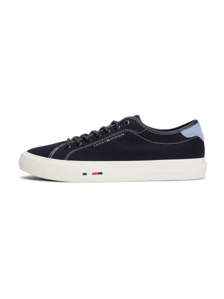 Tenis superge Tommy Hilfiger Hi Vulc Street Canvas Mornarsko modra bela