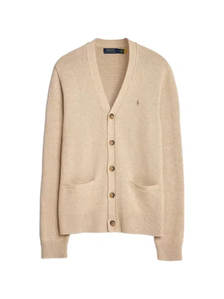 Kostkovaný kardigan Polo Ralph Lauren s autogramem modrý