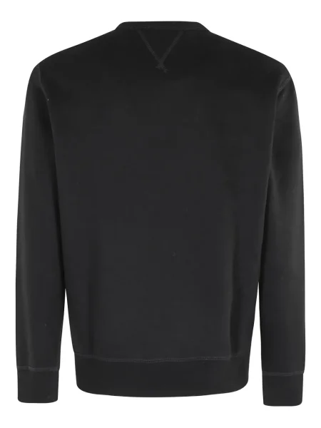 Pulover Polo Ralph Lauren cu broderie de jumătate de fermoar negru