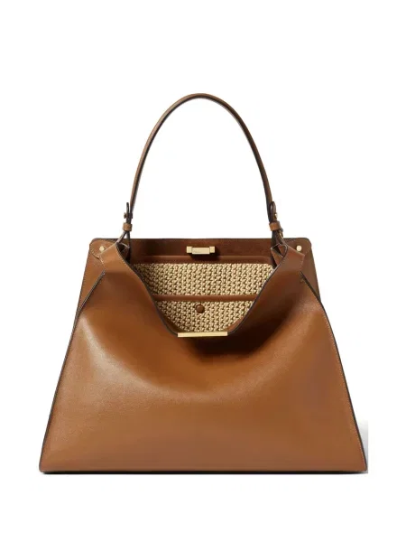 Geantă shopper Fendi din piele maro