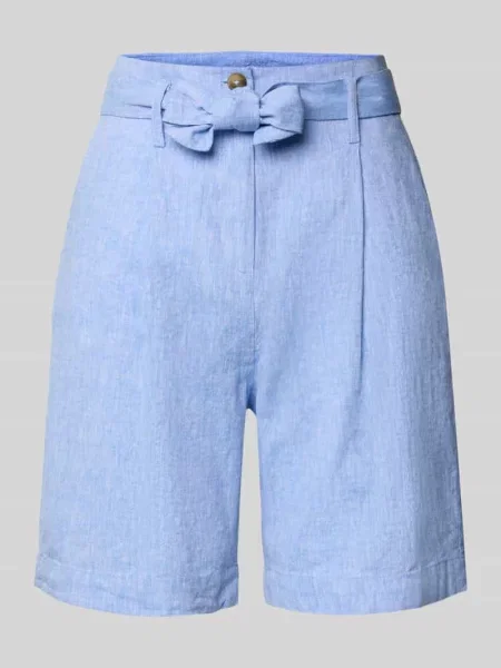 Bermudy z z tkaniny Christian Berg Woman niebieskie