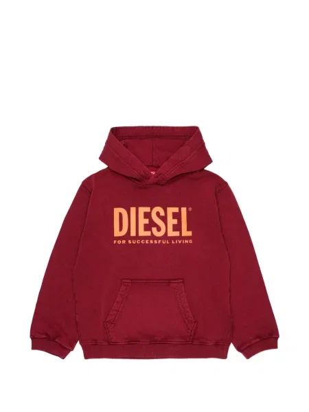 Bluza z kapturem dziecięca Diesel czerwona