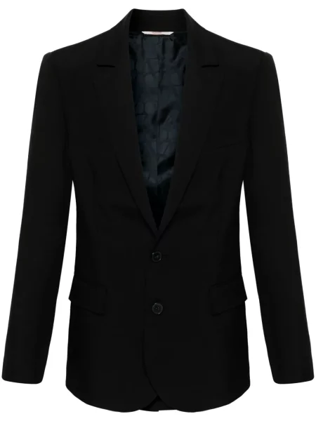Vlněné jednořadé sako Valentino Garavani černé