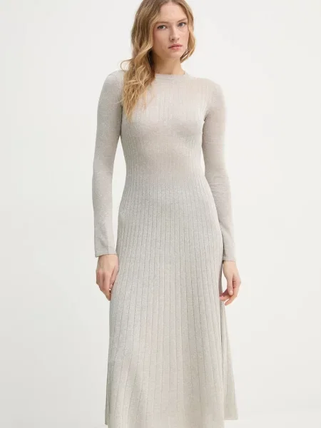 AERON rochie PAVLOVA maxi evazati bej