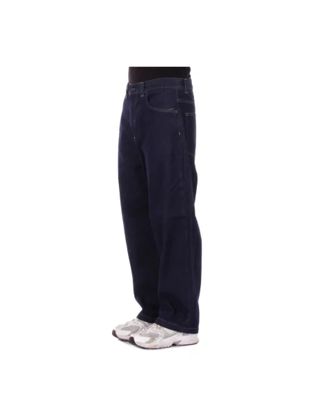 Szerokie jeansy Carhartt Wip niebieskie