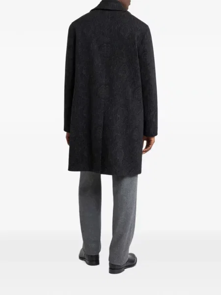 Palton Etro din jacard negru