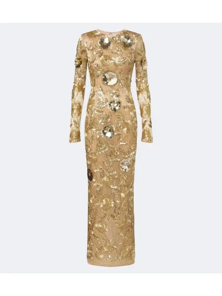 Rochie Rachel Gilbert cu model floral cu aplicații