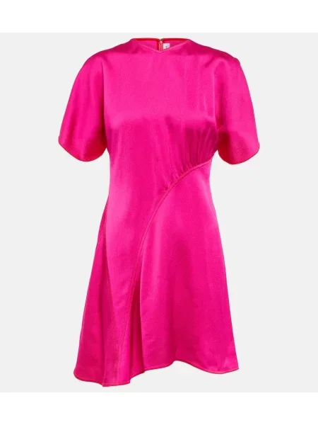 Rochie Victoria Beckham din satin roz