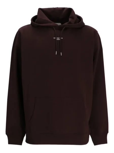 Суичър с качулка Drôle De Monsieur бродиран кафяво