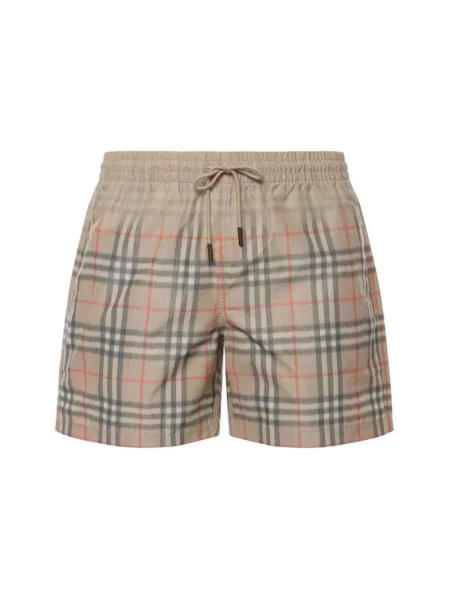 Kąpielówki Burberry w kratę brązowe