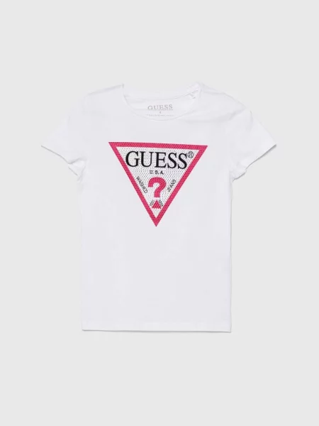 Guess Majica Regular Fit bela