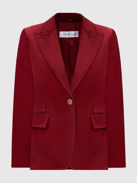 Жакет CURVE з вовни Max Mara бордовий