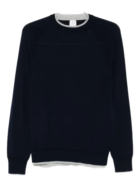 Вълнен пуловер Eleventy синьо