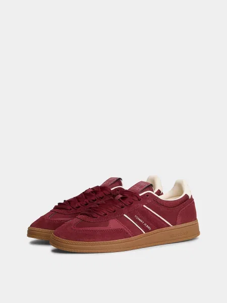 Замшевые кеды Tommy Hilfiger бордовые