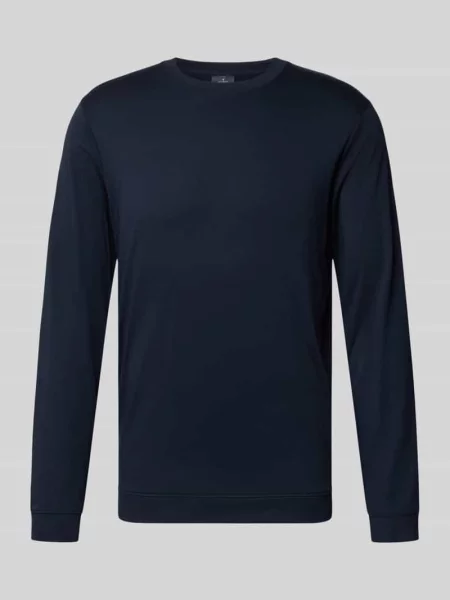 Longsleeve z czystej bawełny o kroju regular fit Model Pima' Ragman granatowa