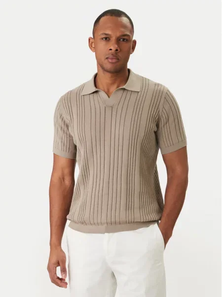 Tricou polo Karl Lagerfeld bej