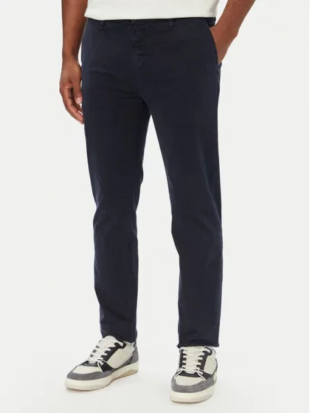 Guess Jeans Chino nohavice Tmavomodrá modrá