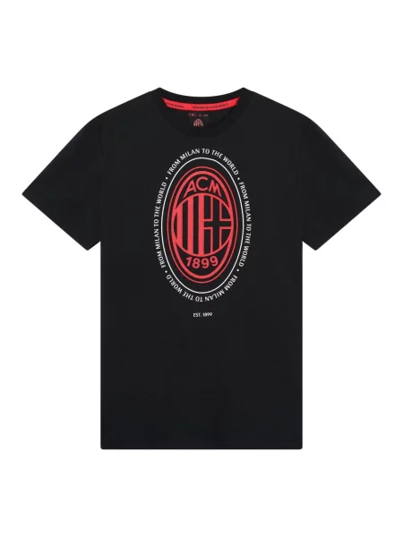 Koszulka z logo AC Milan dla dzieci czarna