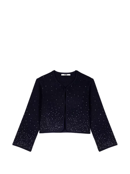 Stras decupat cardigan Maje albastru