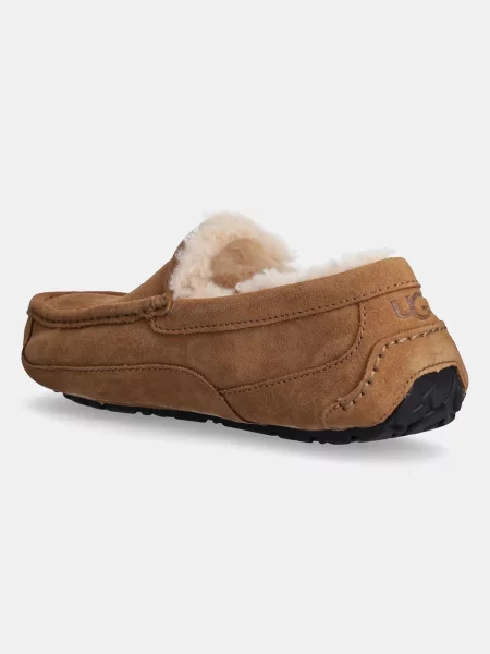 Kožené papuče UGG Ascot hnědé