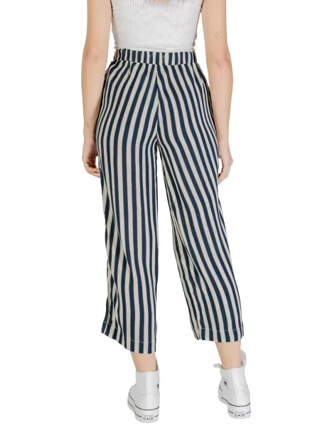 Hlače Ichi s črtami modra