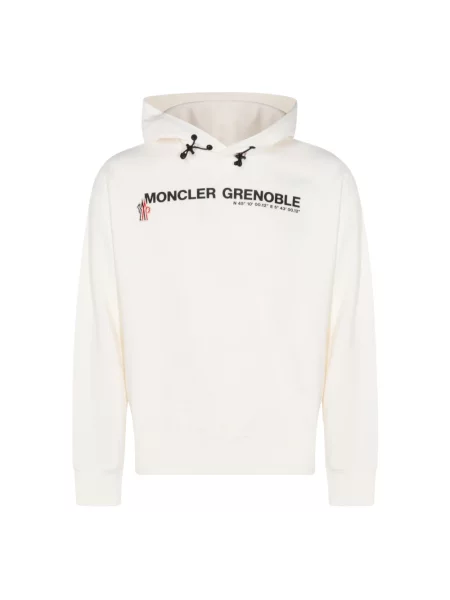 Bluza z kapturem Moncler z kapturem beżowa