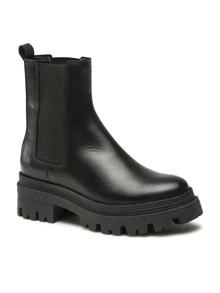 Bokacsizma Tamaris Black Leather fekete