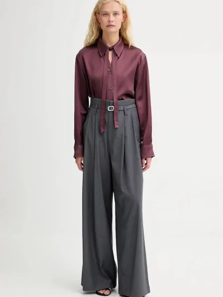 Сорочка ISABELLE BLANCHE relaxed класичний комір бордовий