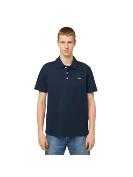 Koszulka polo A.p.c. niebieska