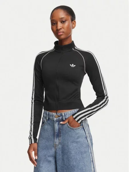 Свитшот Adidas в полоску черный
