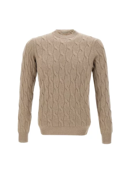 Sweter Filippo De Laurentiis z kaszmiru beżowy