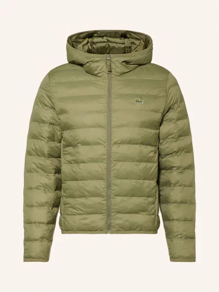 Lacoste Prošívaná Bunda světle zelená