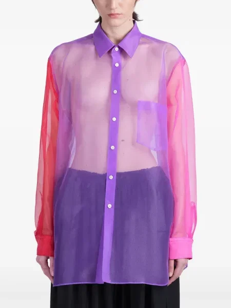 Cămașă Comme Des Garçons transparente violet