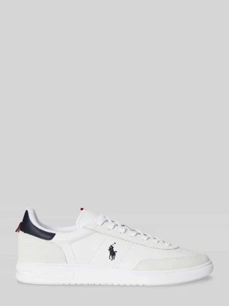 Sneakersy z naturalnej skóry bydlęcej Polo Ralph Lauren białe