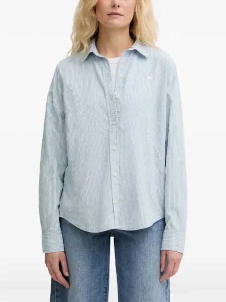 Curea Levi's® cu broderie cu cataramă cu dungi albastru